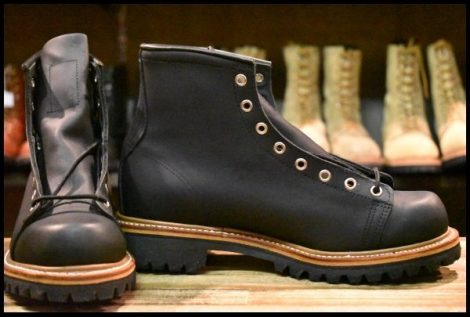 【8D 箱付 未使用 04年】レッドウィング 2901 モンキーブーツ 黒 ブラッククローム 国内未発売 レースアップ ブーツ redwing HOPESMORE
