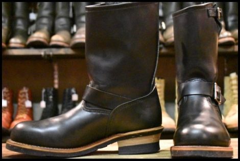 【8.5D 良品 06年】レッドウィング 2268 エンジニア 黒 ブラッククローム プルオン スチールトゥ ブーツ redwing HOPESMORE