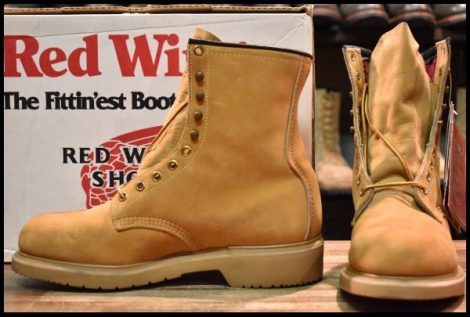 【8D 箱付 DEAD PT91刺繍 96年】レッドウィング 4414 イエロー ヌバック 黄色 スチールトゥ モックトゥ ブーツ redwing HOPESMORE