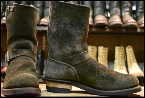 【9.5D 良品 BEAMS別注 05年 旧シルエット】レッドウィング 8274 黒スエード エンジニア ラフアウト ブーツ redwing HOPESMORE