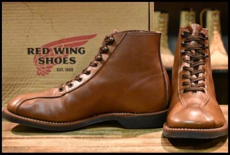 【9.5D 箱付 美品 18年】レッドウィング 8826 アウティング ティークレザー ブラウン プレーリー 先芯なし ブーツ redwing HOPESMORE