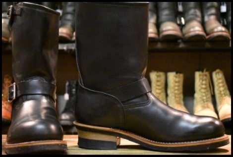 【8.5D 良品 06年】レッドウィング 2268 エンジニア 黒 ブラッククローム プルオン スチールトゥ ブーツ redwing HOPESMORE