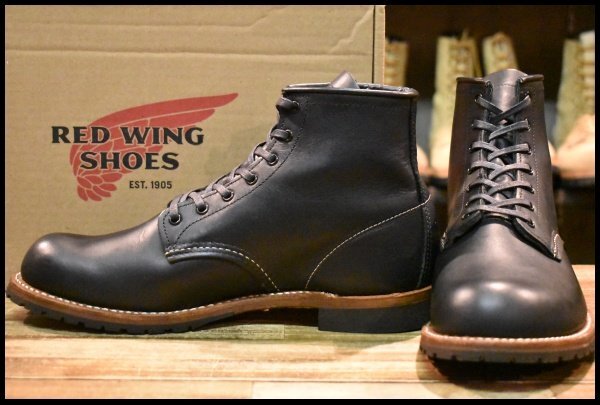 【9D 箱付 美品 16年】レッドウィング 9160 ブラックスミス TYPE-B 黒 ブラック プレーントゥ ベックマン ブーツ redwing HOPESMORE