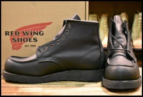 【7.5D 箱付 未使用 24年】レッドウィング 8074 アイリッシュセッター 黒 ブラックハーネス モックトゥ 編み上げ ブーツ redwing HOPESMORE