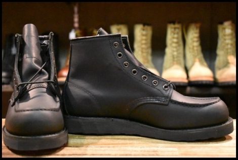 【7.5D 箱付 未使用 24年】レッドウィング 8074 アイリッシュセッター 黒 ブラックハーネス モックトゥ 編み上げ ブーツ redwing HOPESMORE