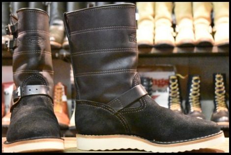 【9E 未使用 ネイバーフッド別注 12年】WESCO ウエスコ カスタムボス 黒スエード ブラック ラフアウト BOSS NEIGHBORHOOD HOPESMORE