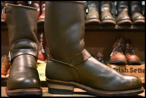 【10D 良品 PT99刺繍】レッドウィング 8273 エンジニア 緑 カンガタン グリーン スチールトゥ ブーツ redwing HOPESMORE