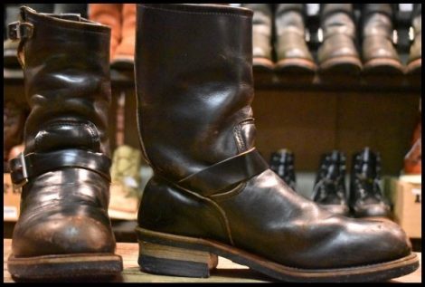 【8.5D 良品 PT91プリント 93年12月刻印】レッドウィング 2268 エンジニア 黒 ブラッククローム スチールトゥ ブーツ redwing HOPESMORE