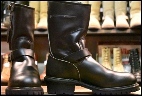 【9D 試着程度 美品 PT91刺繍EH】レッドウィング 8280 ナイフポケット付き エンジニ 黒 ブラック 2268 ブーツ HOPESMORE