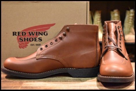 【9D 箱付 未使用 19年】レッドウィング 8076 1930s スポーツ ブーツ 茶 ブラウン シガーリタン redwing フラットボックス HOPESMORE