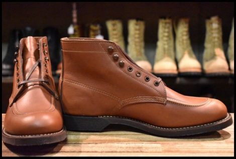 【9D 箱付 未使用 19年】レッドウィング 8076 1930s スポーツ ブーツ 茶 ブラウン シガーリタン redwing フラットボックス HOPESMORE