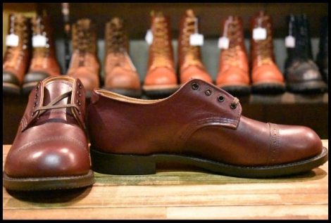 【9.5D 未使用 16年】レッドウィング 9045 ペイトンオックスフォード ブラックチェリー フェザーストーン ブーツ redwing HOPESMORE