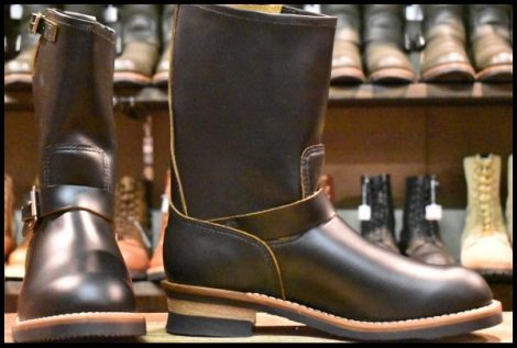 【10D 箱付 未使用 25年】レッドウィング 2966 ブラック クローンダイク エンジニア 黒 茶芯 スチール無し ブーツ redwing HOPESMORE