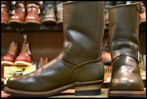 【10D 良品 PT99刺繍】レッドウィング 8273 エンジニア 緑 カンガタン グリーン スチールトゥ ブーツ redwing HOPESMORE