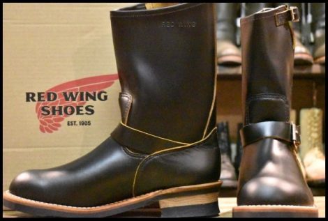 【10D 箱付 未使用 25年】レッドウィング 2966 ブラック クローンダイク エンジニア 黒 茶芯 スチール無し ブーツ redwing HOPESMORE