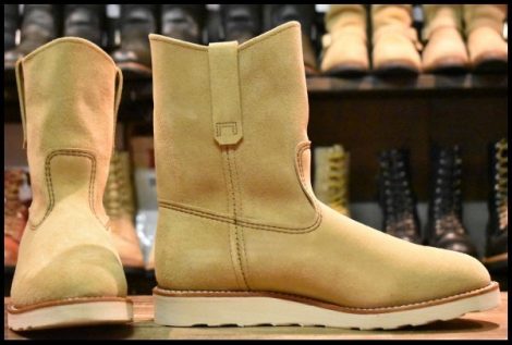【9.5E 箱付 未使用 25年】レッドウィング 8168 スエード ペコス ホーソーンアビレーンラフアウト ブーツ redwing HOPESMORE