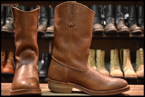 【6.5D 良品 03年】レッドウィング 1155 ペコス 茶 ブラウン ベルバリタン ロング プルオン ブーツ redwing pecos HOPESMORE