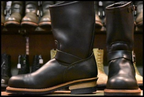 【7.5D 未使用 旧シルエット 06年】レッドウィング 2268 エンジニア ブラッククローム 黒 スチールトゥ ブーツ redwing HOPESMORE