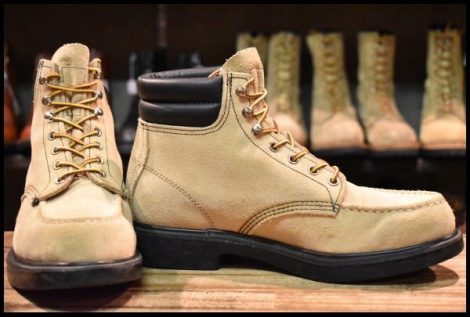 【8.5D 良品 11年】レッドウィング 8118 スエード スーパーソール ホーソーン ラフアウト モックトゥ 編み上げ ブーツ redwing HOPESMORE