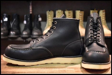 【10D 美品 17年】レッドウィング 9075 アイリッシュセッター 黒 ブラック ハーネス モックトゥ 8179 ブーツ redwing HOPESMORE