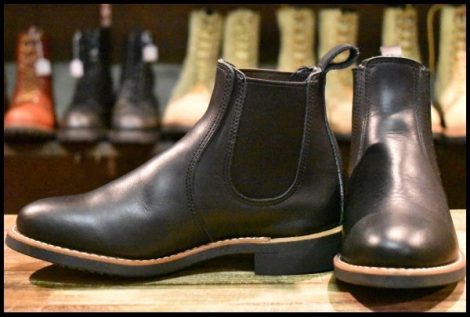 【6B 美品 21年】レッドウィング 3445 チェルシー サイドゴア 黒 ブラックシャパラル 8194 ブーツ レディース redwing HOPESMORE