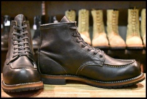 【8D 美品 14年】レッドウィング 9015 ベックマン 黒 ブラック フェザーストーン モックトゥ 編み上げ ブーツ redwing HOPESMORE