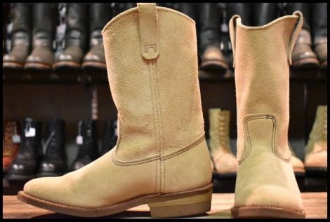 【7.5E 美品 羽タグ】レッドウィング 8156 スエード ペコス タン ラフアウト プルオン ブーツ redwing pecos HOPESMORE