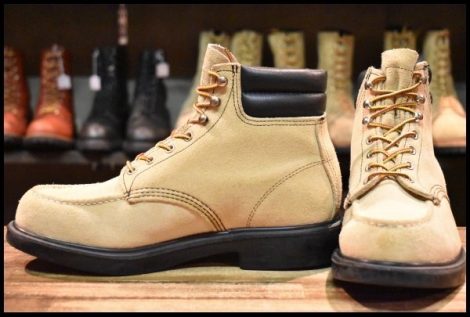 【8.5D 良品 11年】レッドウィング 8118 スエード スーパーソール ホーソーン ラフアウト モックトゥ 編み上げ ブーツ redwing HOPESMORE