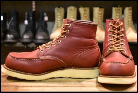 【7E 良品 犬タグ 98年】レッドウィング 8875 アイリッシュセッター 赤茶 オロラセット モックトゥ 編み上げ ブーツ redwing HOPESMORE
