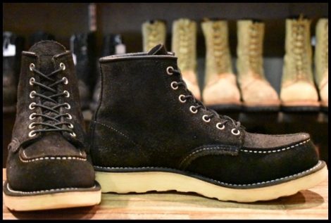【7E 良品 10年】レッドウィング 8874 黒スエード アイリッシュセッター ブラック ラフアウト モックトゥ ブーツ redwing HOPESMORE