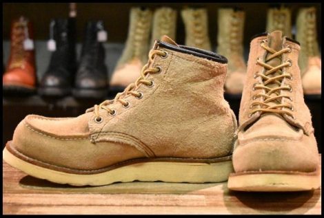 【6.5E 良品 犬タグ】レッドウィング 8173 スエード アイリッシュセッター タン ラフアウト モックトゥ ブーツ redwing HOPESMORE