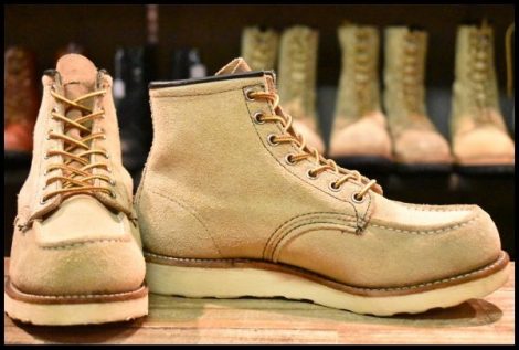 【6.5E 美品 羽タグ】レッドウィング 8173 スエード アイリッシュセッター タン ラフアウト モックトゥ ブーツ redwing HOPESMORE