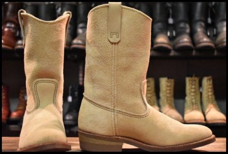 【7.5E 美品 羽タグ】レッドウィング 8156 スエード ペコス タン ラフアウト プルオン ブーツ redwing pecos HOPESMORE