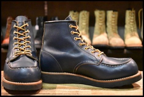 【6.5E 箱付 良品 17年】レッドウィング 8853 アイリッシュセッター インディゴ ポーテージ ネイビー モックトゥ ブーツ redwing HOPESMORE