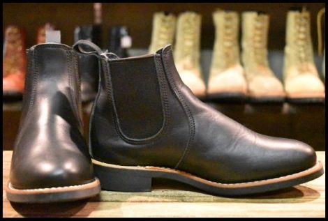 【6B 美品 21年】レッドウィング 3445 チェルシー サイドゴア 黒 ブラックシャパラル 8194 ブーツ レディース redwing HOPESMORE