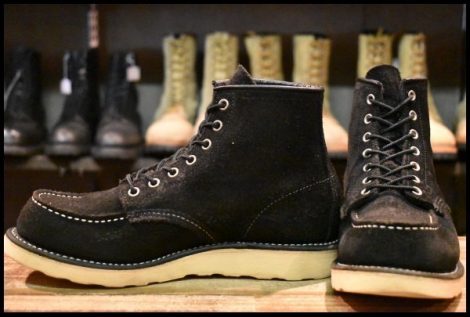 【7E 良品 10年】レッドウィング 8874 黒スエード アイリッシュセッター ブラック ラフアウト モックトゥ ブーツ redwing HOPESMORE