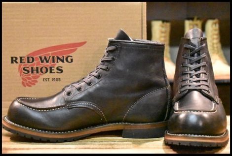 【8D 美品 14年】レッドウィング 9015 ベックマン 黒 ブラック フェザーストーン モックトゥ 編み上げ ブーツ redwing HOPESMORE