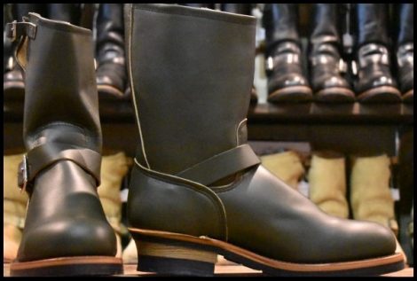 【9D 箱付 DEAD PT99刺繍】レッドウィング 8273 エンジニア 緑 カンガタン グリーン スチールトゥ ブーツ redwing HOPESMORE