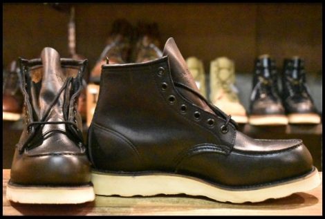 【8.5E 箱付 DEAD 犬刻印 ハワイブラック 97年】レッドウィング 875 アイリッシュセッター 黒 モックトゥ ブーツ redwing HOPESMORE