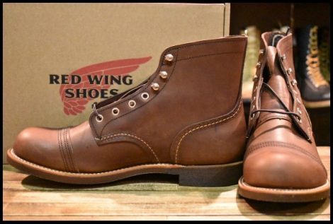 【9.5D 箱付 未使用 23年】レッドウィング 8111 アイアンレンジャー アンバー ハーネス キャップトゥ ブラウン ブーツ redwing HOPESMORE