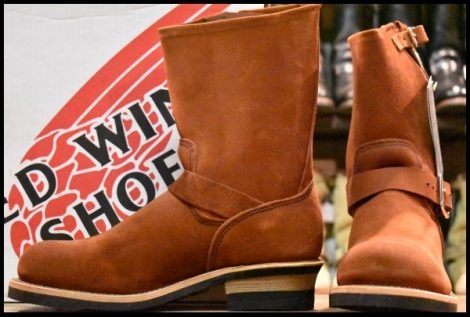 【9D 箱付 DEAD 05年】レッドウィング 8812 赤茶スエード エンジニア カッパー ラフアウト スチールトゥ ブーツ redwing HOPESMORE