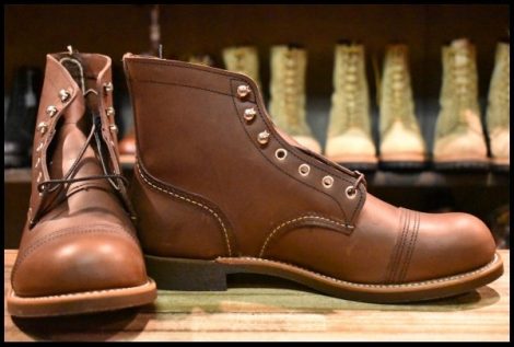 【9.5D 箱付 未使用 23年】レッドウィング 8111 アイアンレンジャー アンバー ハーネス キャップトゥ ブラウン ブーツ redwing HOPESMORE