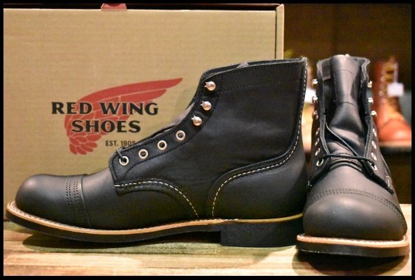 【8.5D 箱付 未使用 24年】レッドウィング 8084 アイアンレンジャー ブラック ハーネス キャップトゥ 編み上げ ブーツ redwing HOPESMORE