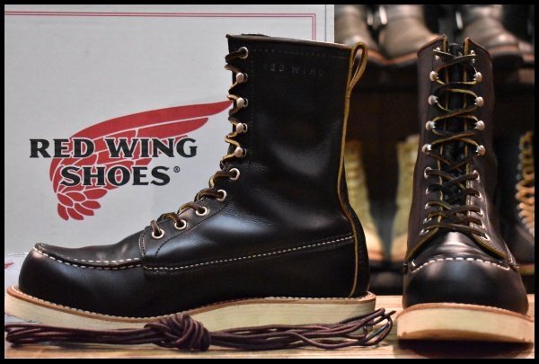 【8D 箱付 美品 19年】レッドウィング 8829 ビリーブーツ 黒 ブラック クローンダイク ナイフポケット付き 編み上げ redwing HOPESMORE