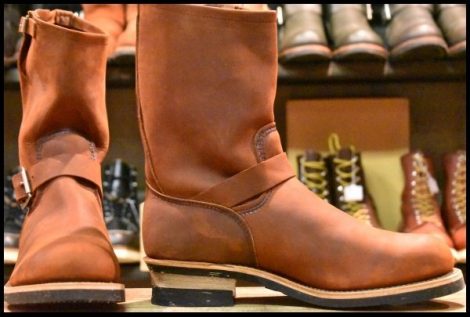 【10D 箱付 DEAD PT91プリント 90周年限定 1STモデル 95年】レッドウィング 8272 エンジニア オイルド ヌバック ブーツ redwing HOPESMORE