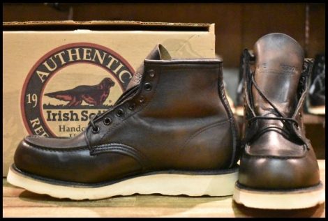 【8.5E 箱付 DEAD 犬刻印 ハワイブラック 97年】レッドウィング 875 アイリッシュセッター 黒 モックトゥ ブーツ redwing HOPESMORE