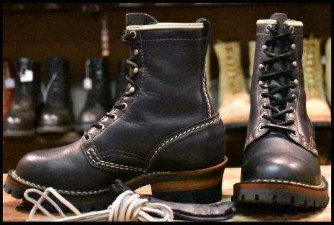 【6D 美品 11年】WESCO ウエスコ カスタムジョブマスター ネイビー ビブラム100シングル 8インチハイト 編み上げ ブーツ HOPESMORE