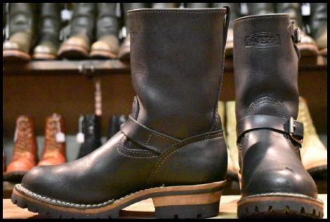 【8E 良品 14年】WESCO ウエスコ カスタムボス ブラック 黒 9インチハイト ビブラム100シングル エンジニア ブーツ BOSS HOPESMORE