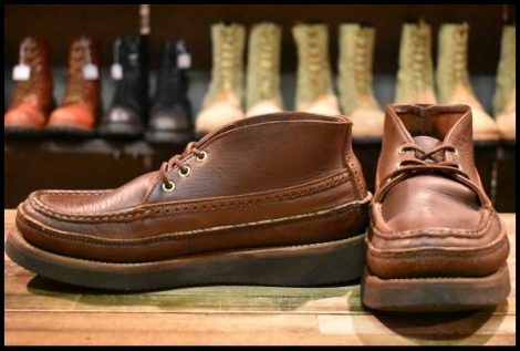 【7.5E 良品】RUSSELLMOCCASIN ラッセルモカシン スポーティングクレーチャッカ トリプルバンプ ブラウン ビブラム2060 ブーツ HOPESMORE