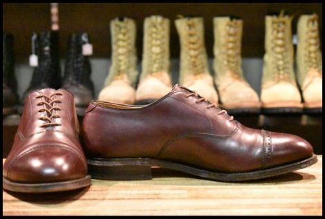 【7.5E 良品】ALDEN オールデン 905 ストレートチップバルオックスフォード キャップトゥ バーガンディ 短靴 ブーツ HOPESMORE